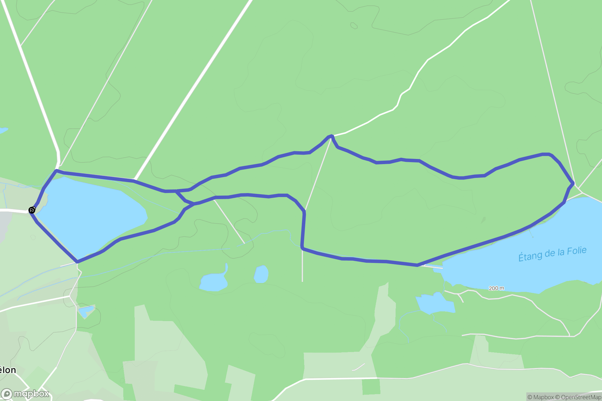 Trelon : carte du parcours de randonnée - France