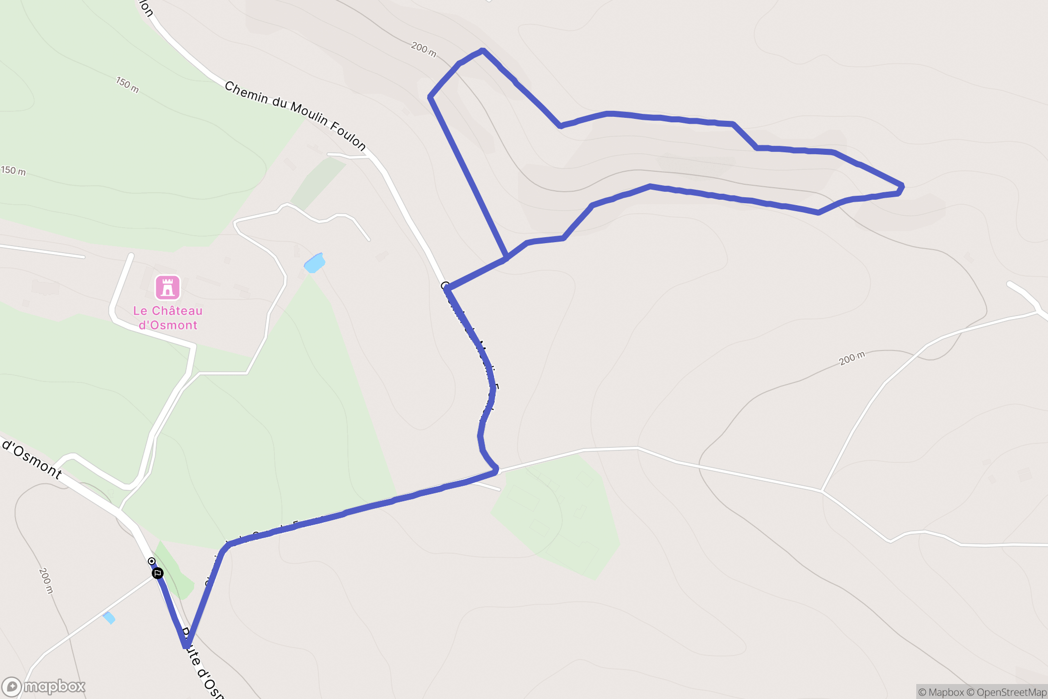 Aubry-le-Panthou : carte du parcours de randonnée - France