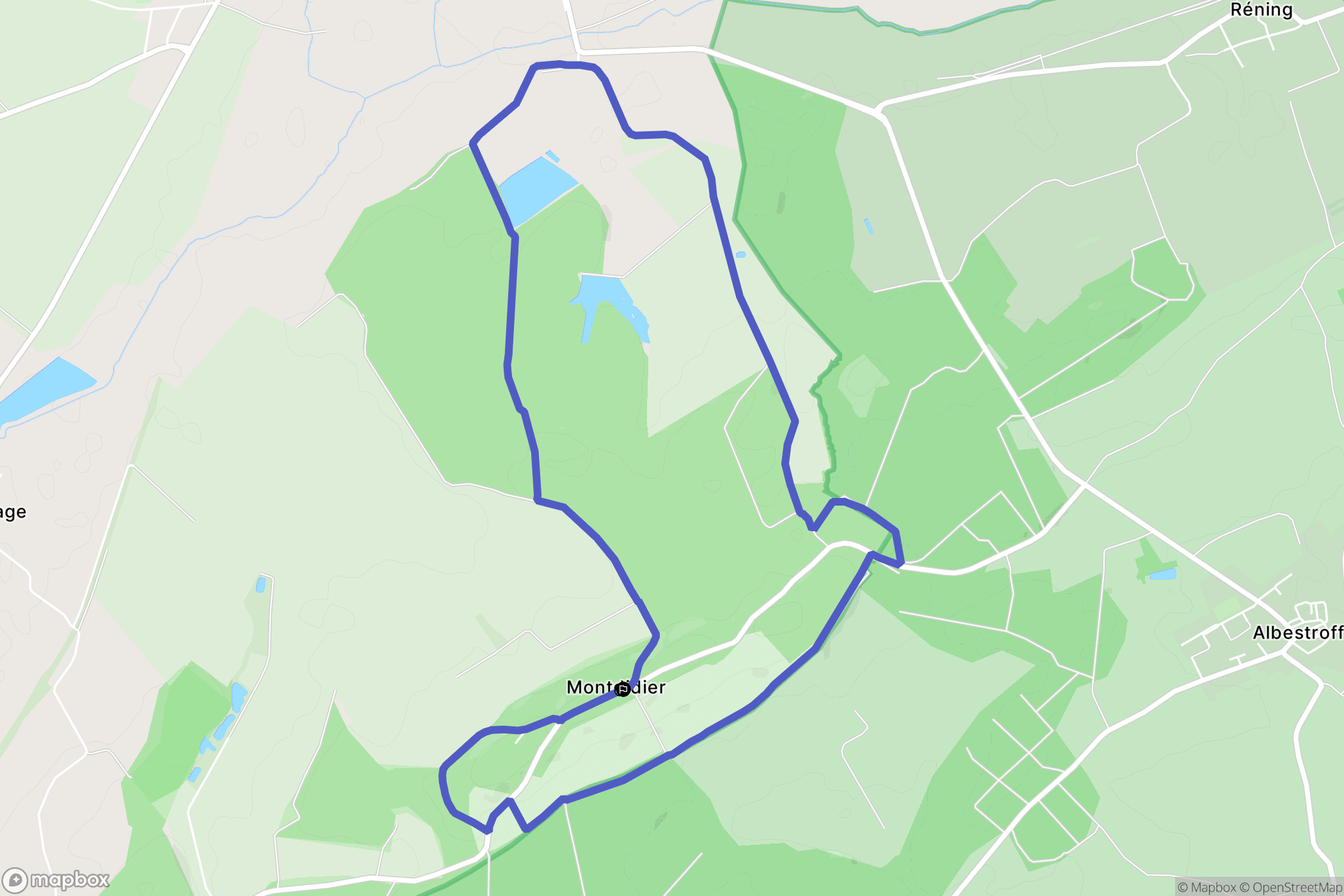 Montdidier : carte du parcours de randonnée - France