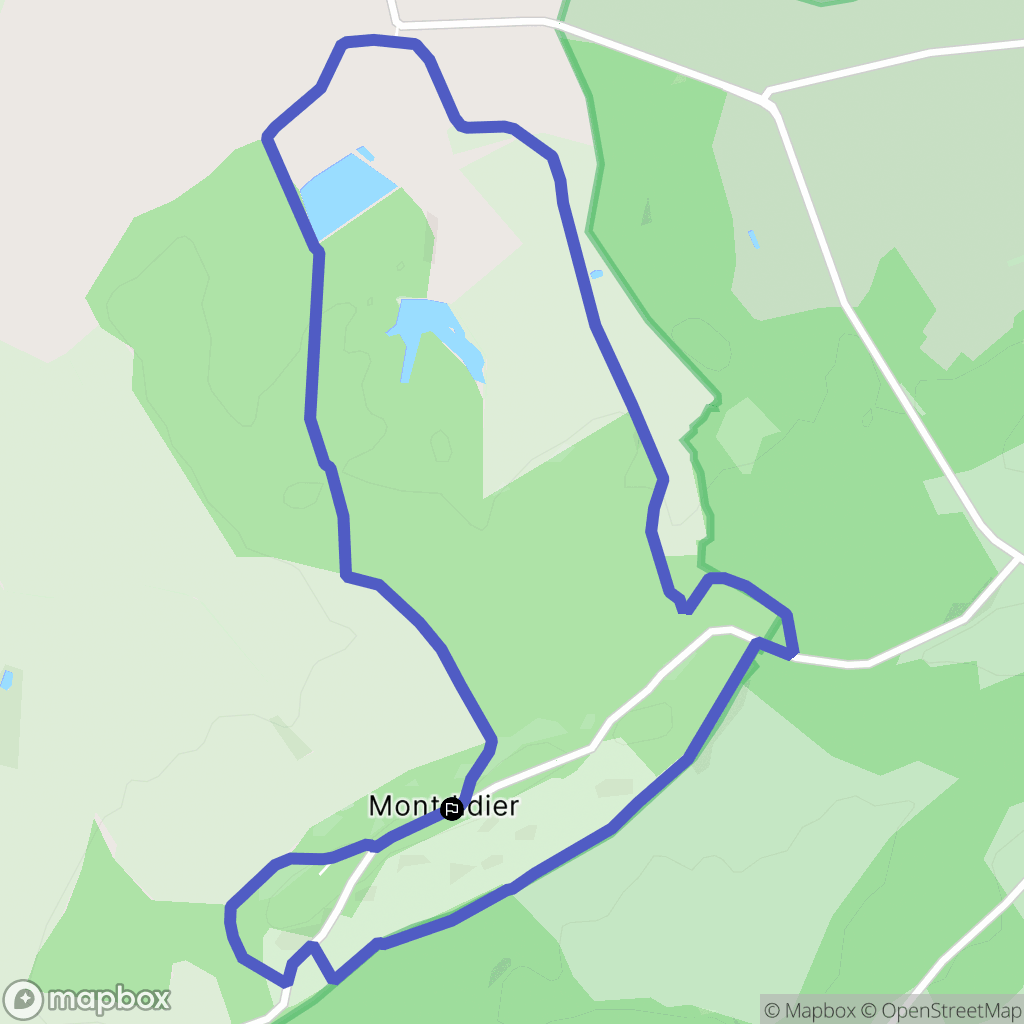 Montdidier : carte du parcours de randonnée - France