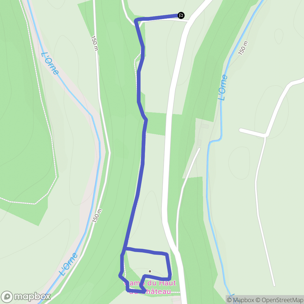La Courbe : carte du parcours de randonnée - France