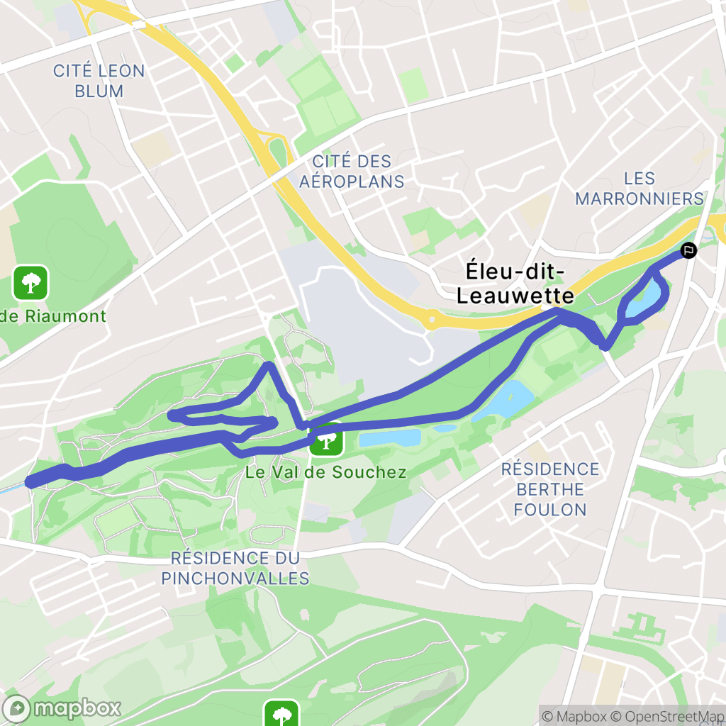 Éleu-dit-Leauwette : carte du parcours de randonnée - France