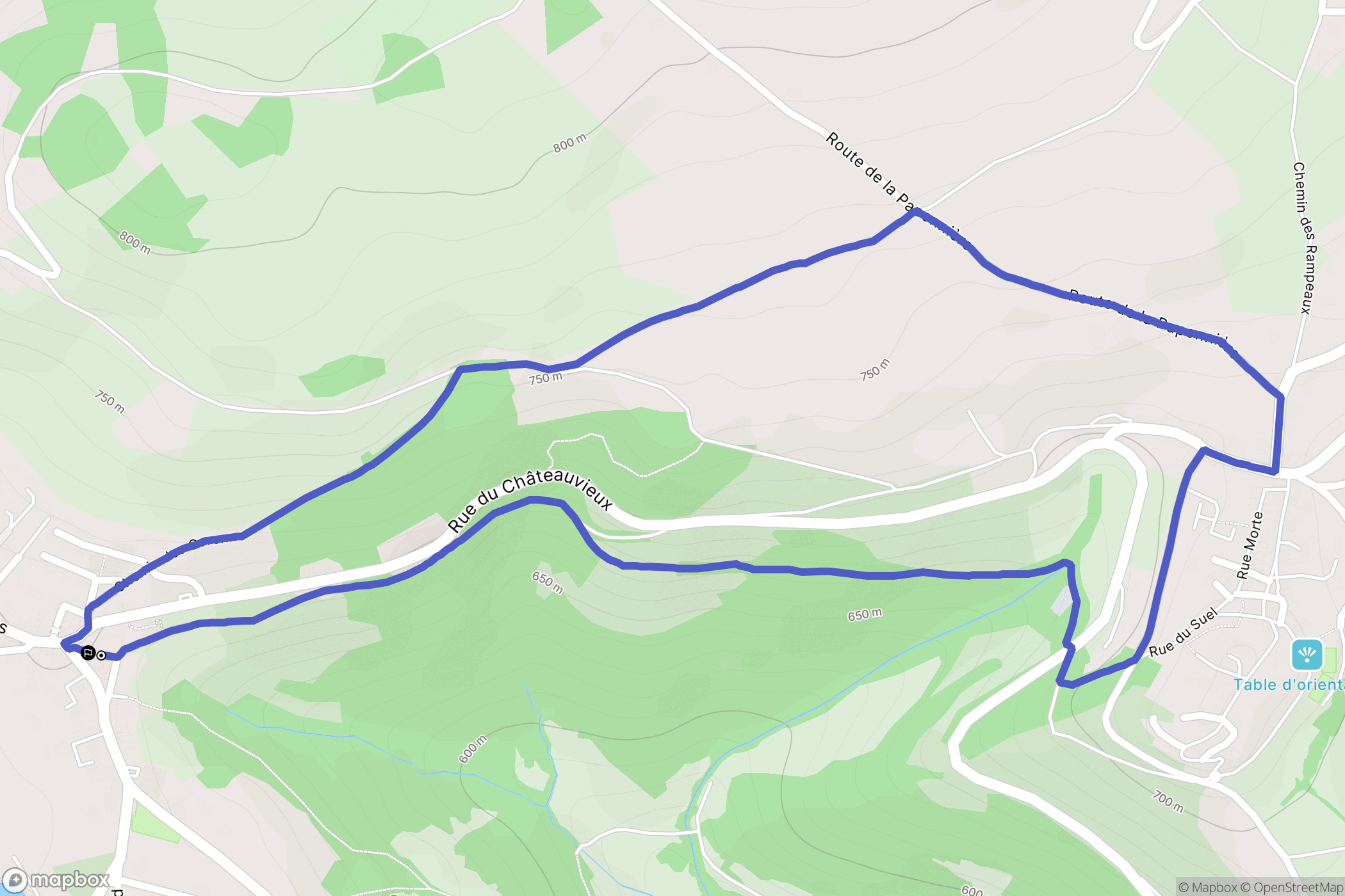 Sainte-Catherine : carte du parcours de randonnée - France