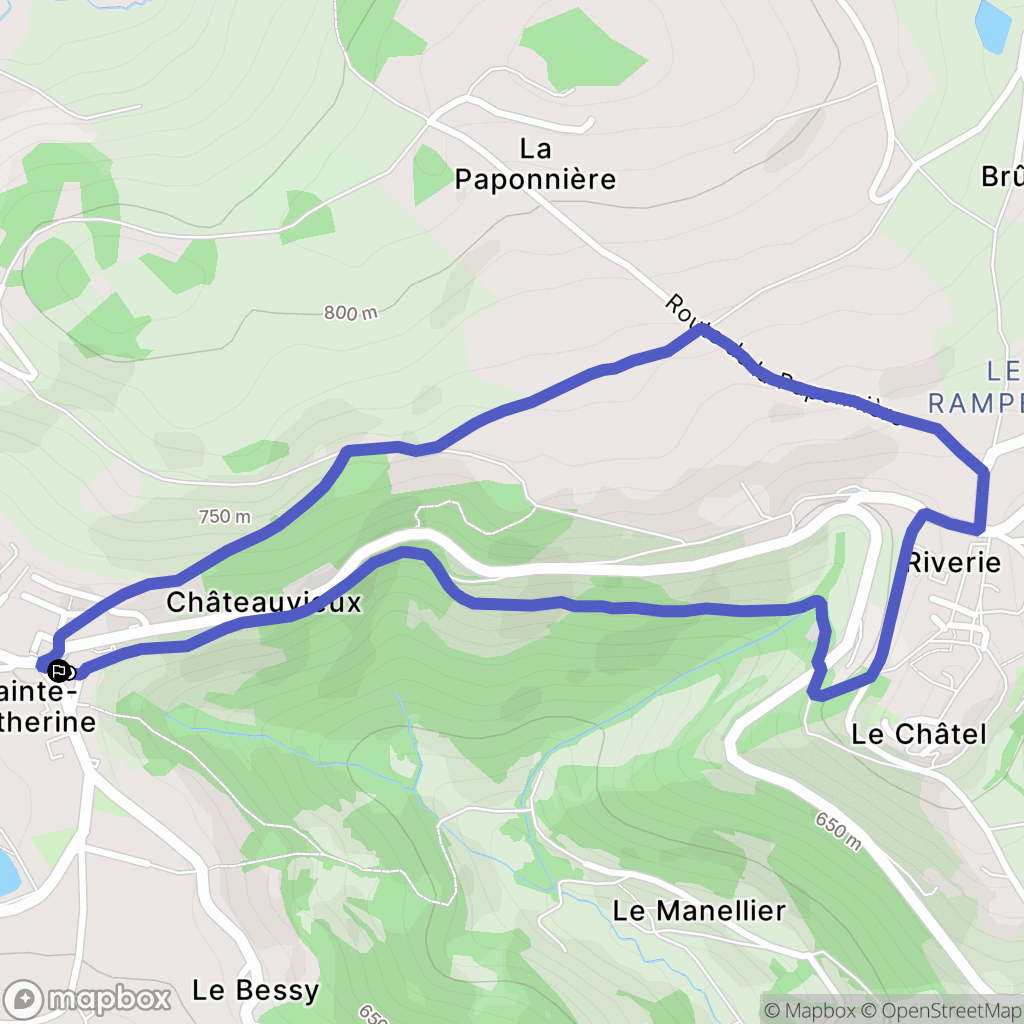 Sainte-Catherine : carte du parcours de randonnée - France
