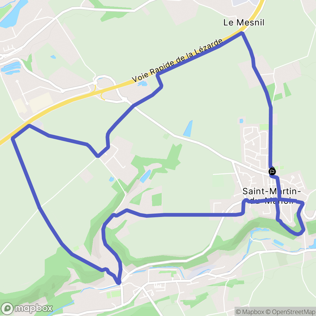 Saint-Martin-du-Manoir : carte du parcours de randonnée - France