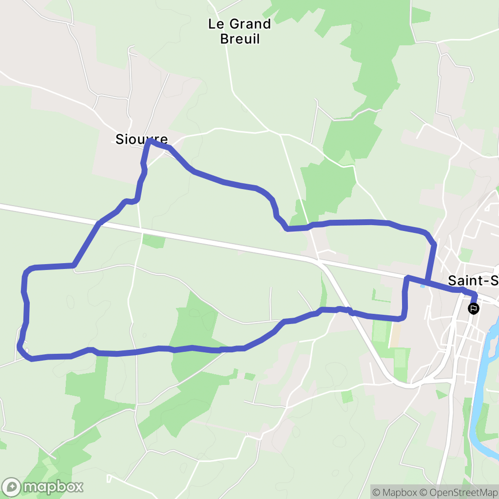 Saint-Savin : carte du parcours de randonnée - France
