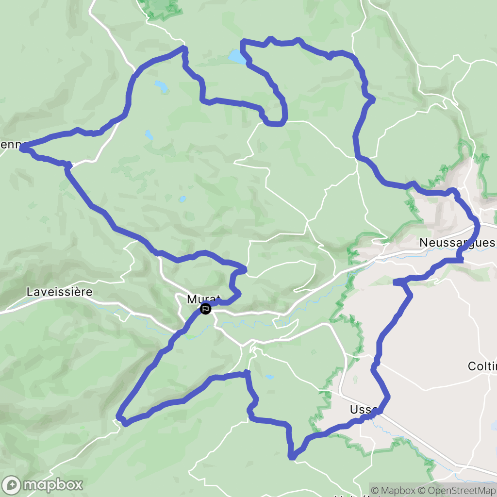 Murat : carte du parcours de randonnée - France