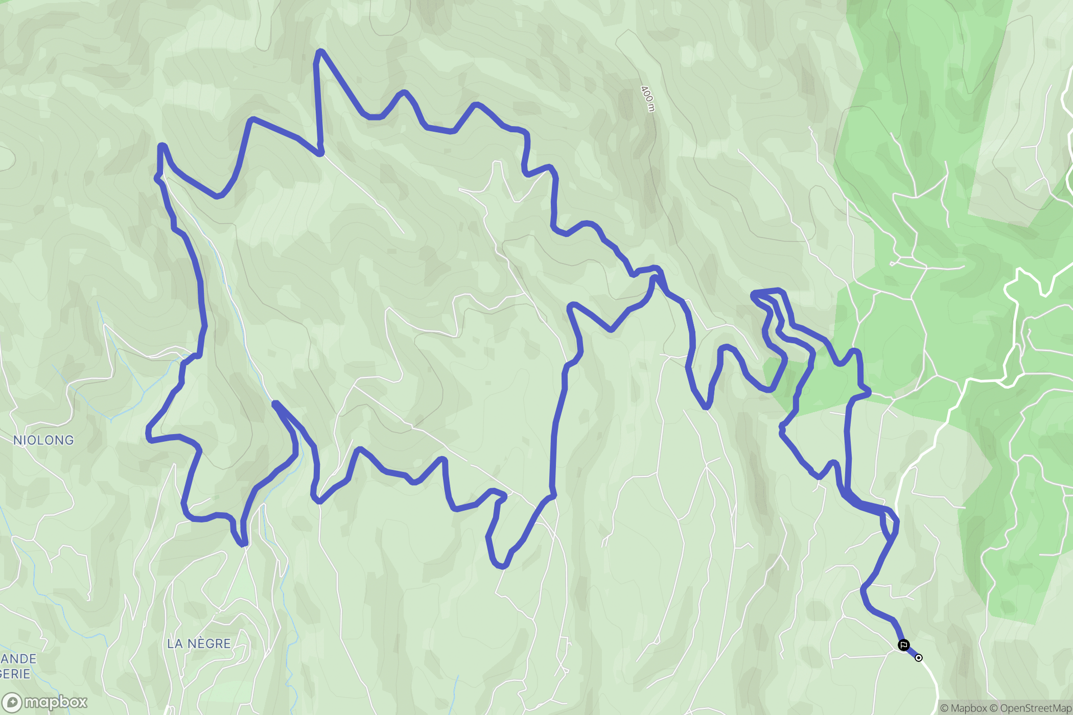 Allauch : carte du parcours de randonnée - France
