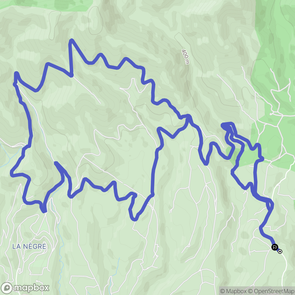 Allauch : carte du parcours de randonnée - France