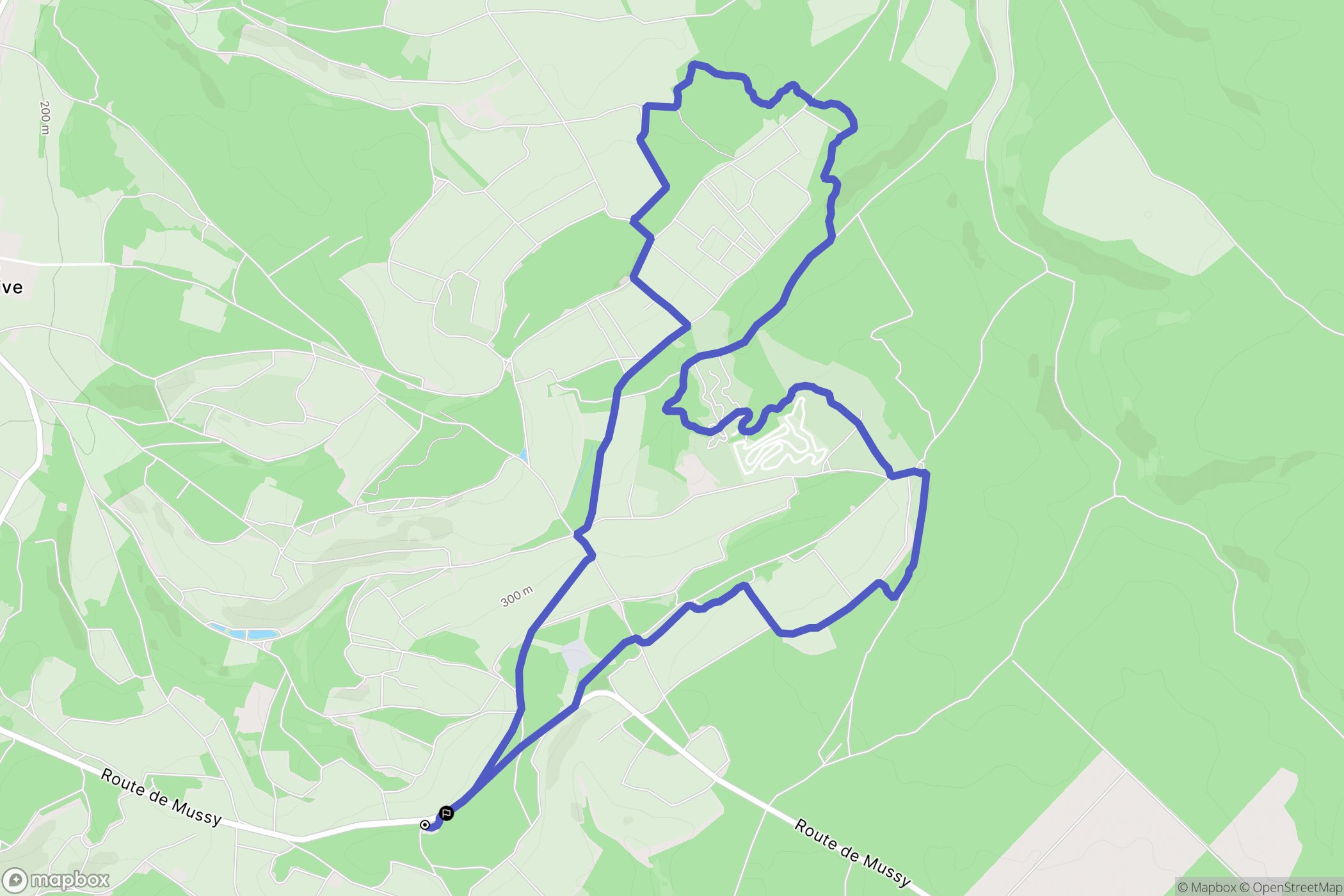 Les Riceys : carte du parcours de randonnée - France