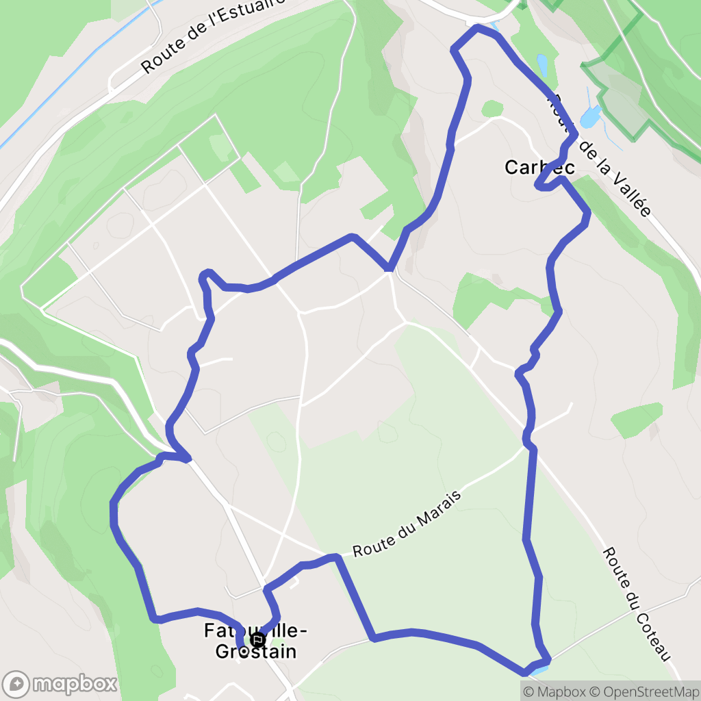 Fatouville-Grestain : carte du parcours de randonnée - France