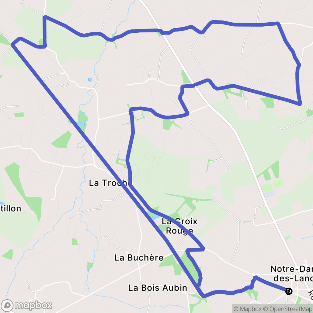 Notre-Dame-des-Landes : carte du parcours de randonnée - France
