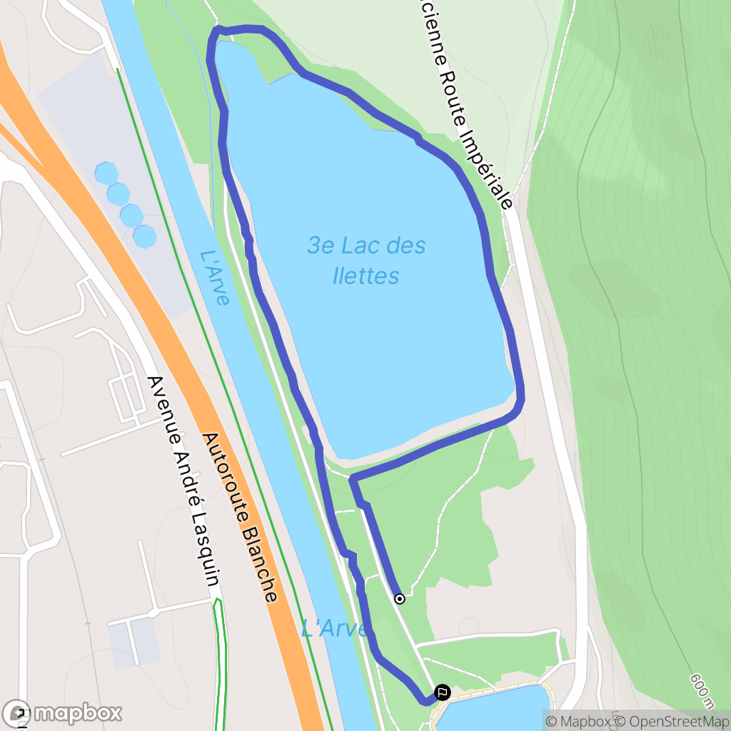 Sallanches : carte du parcours de randonnée - France