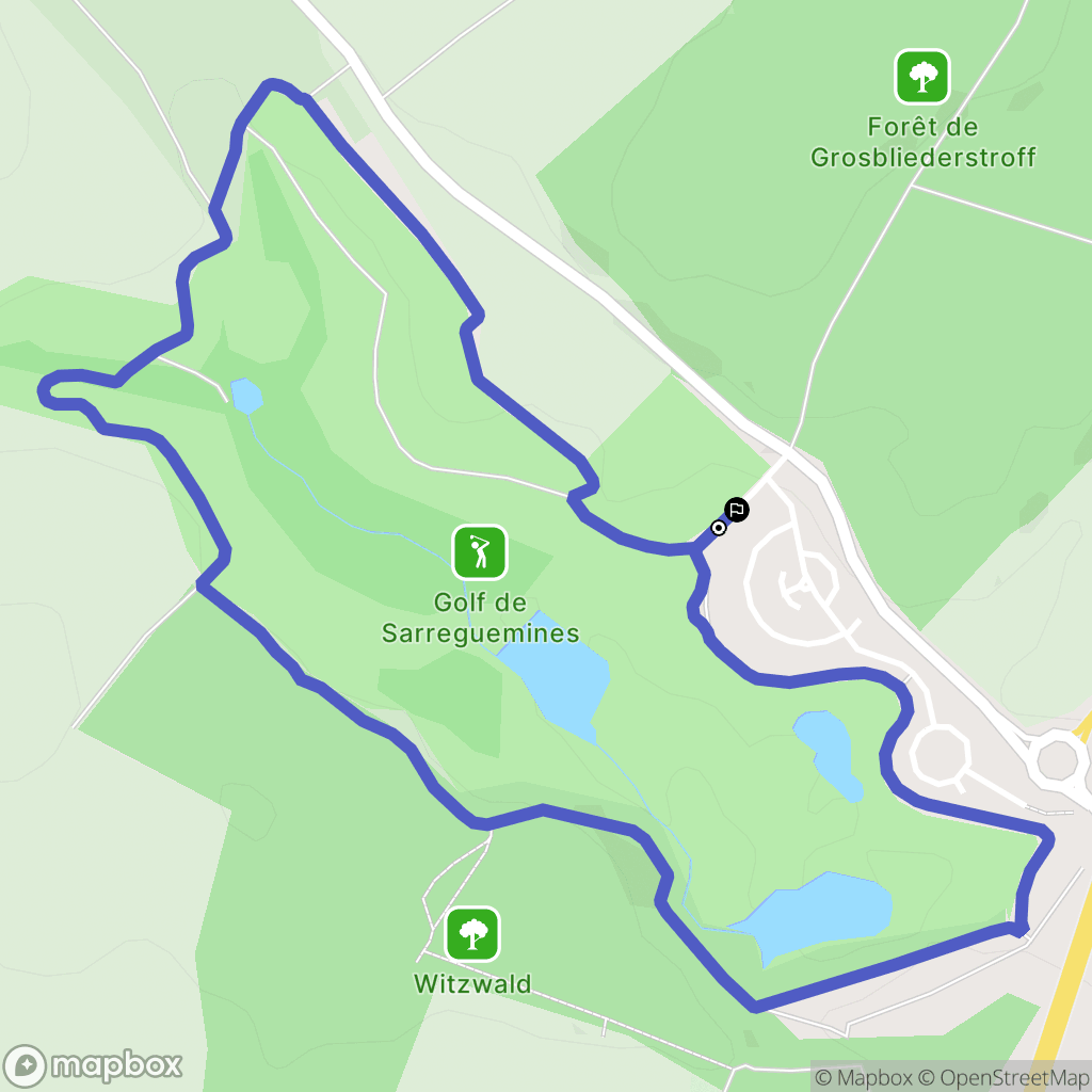 Sarreguemines : carte du parcours de randonnée - France