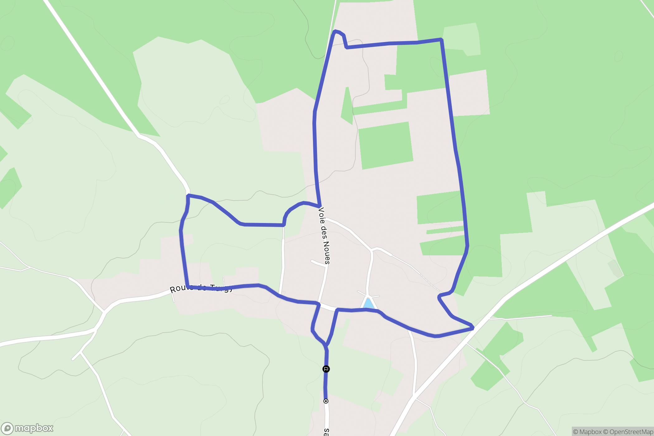 Cussangy : carte du parcours de randonnée - France