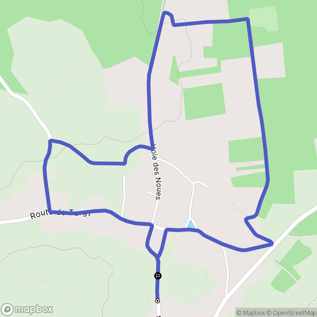Cussangy : carte du parcours de randonnée - France