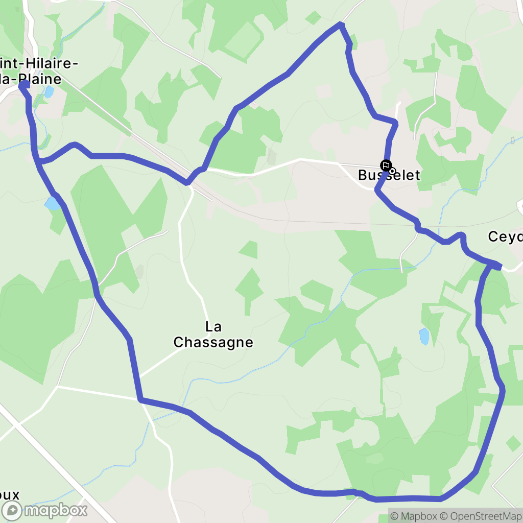 Saint-Hilaire-la-Plaine : carte du parcours de randonnée - France