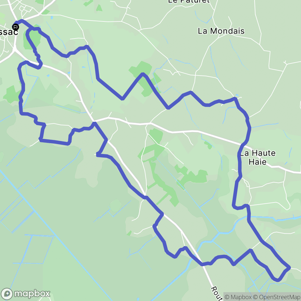 Crossac : carte du parcours de randonnée - France