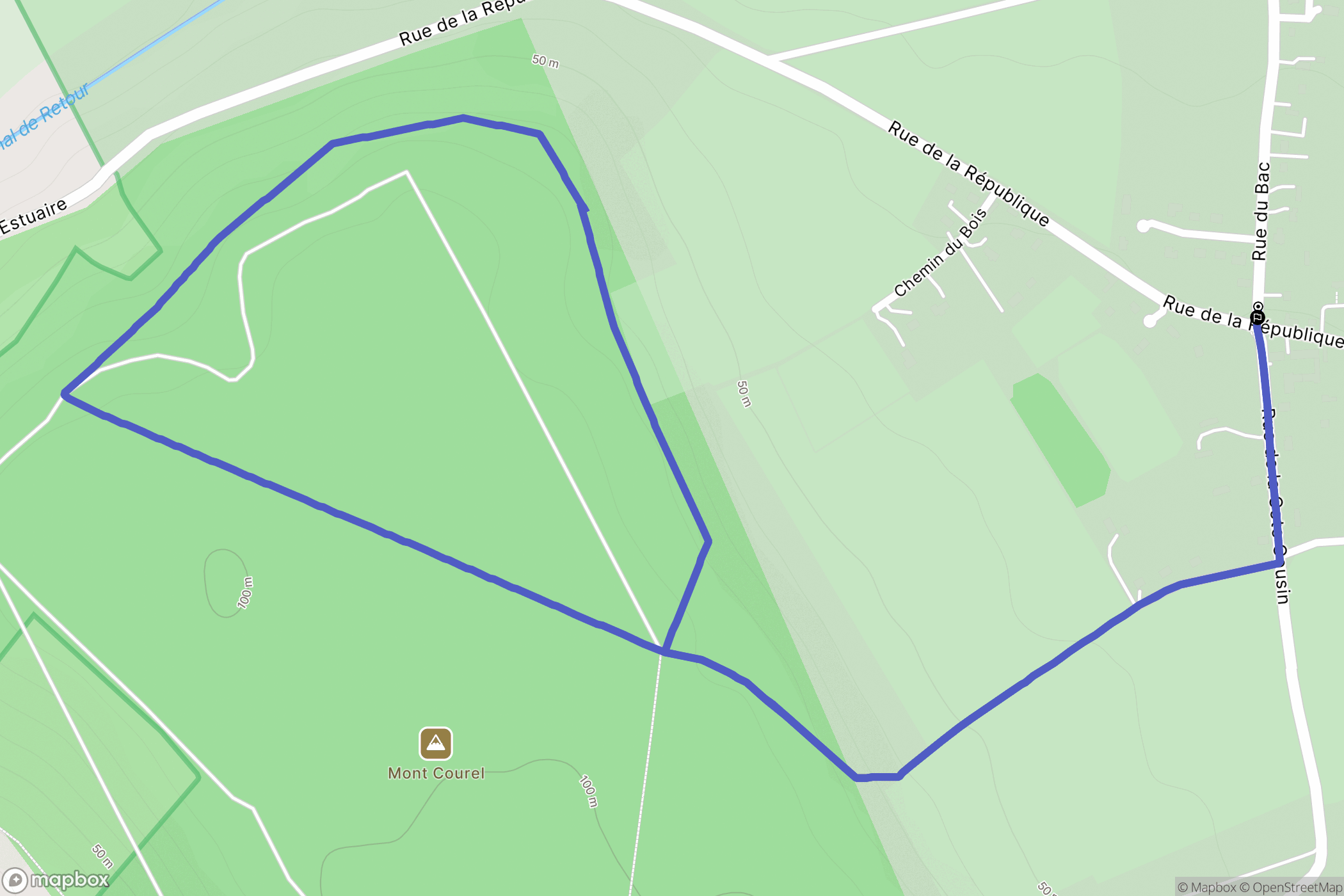Berville-sur-Mer : carte du parcours de randonnée - France