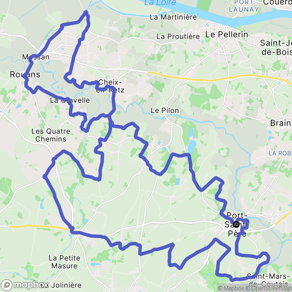 Port-Saint-Père : carte du parcours de randonnée - France