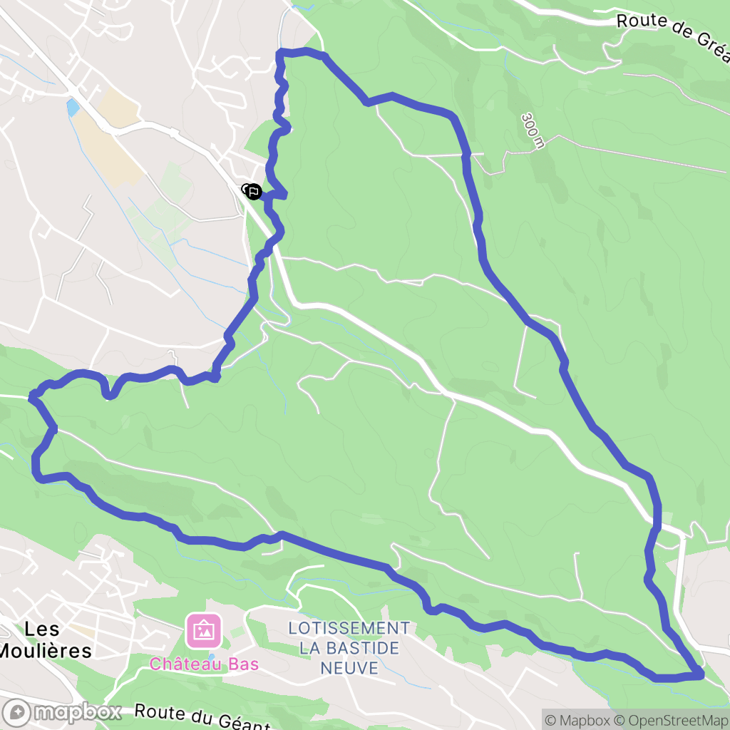 Gardanne : carte du parcours de randonnée - France