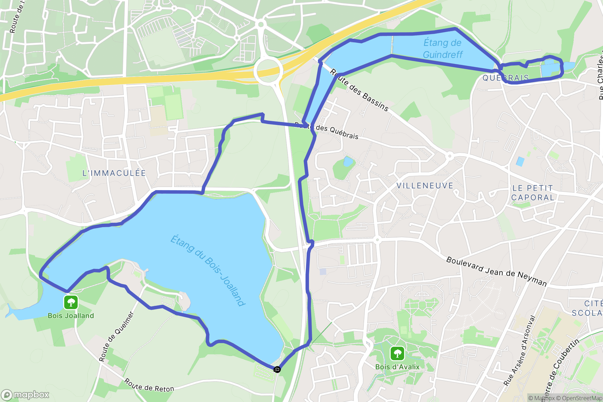 Saint-Nazaire : carte du parcours de randonnée - France