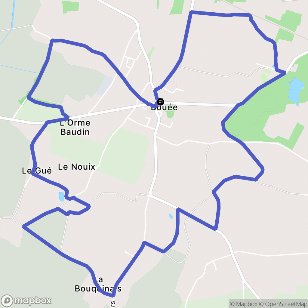 Bouée : carte du parcours de randonnée - France