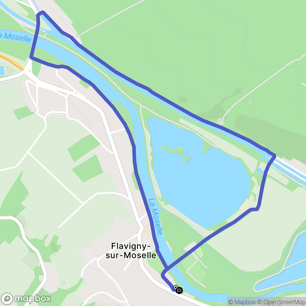 Flavigny-sur-Moselle : carte du parcours de randonnée - France