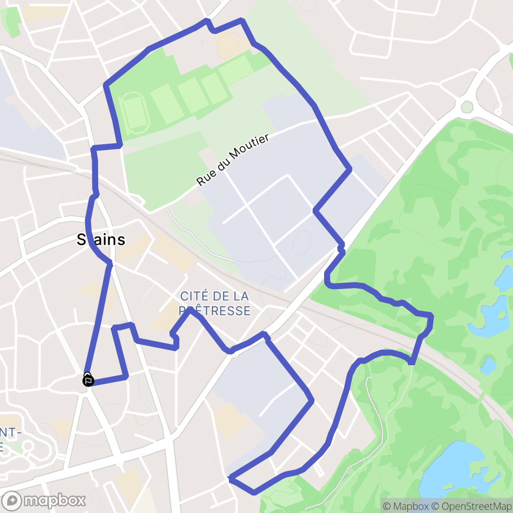 Stains : carte du parcours de randonnée - France