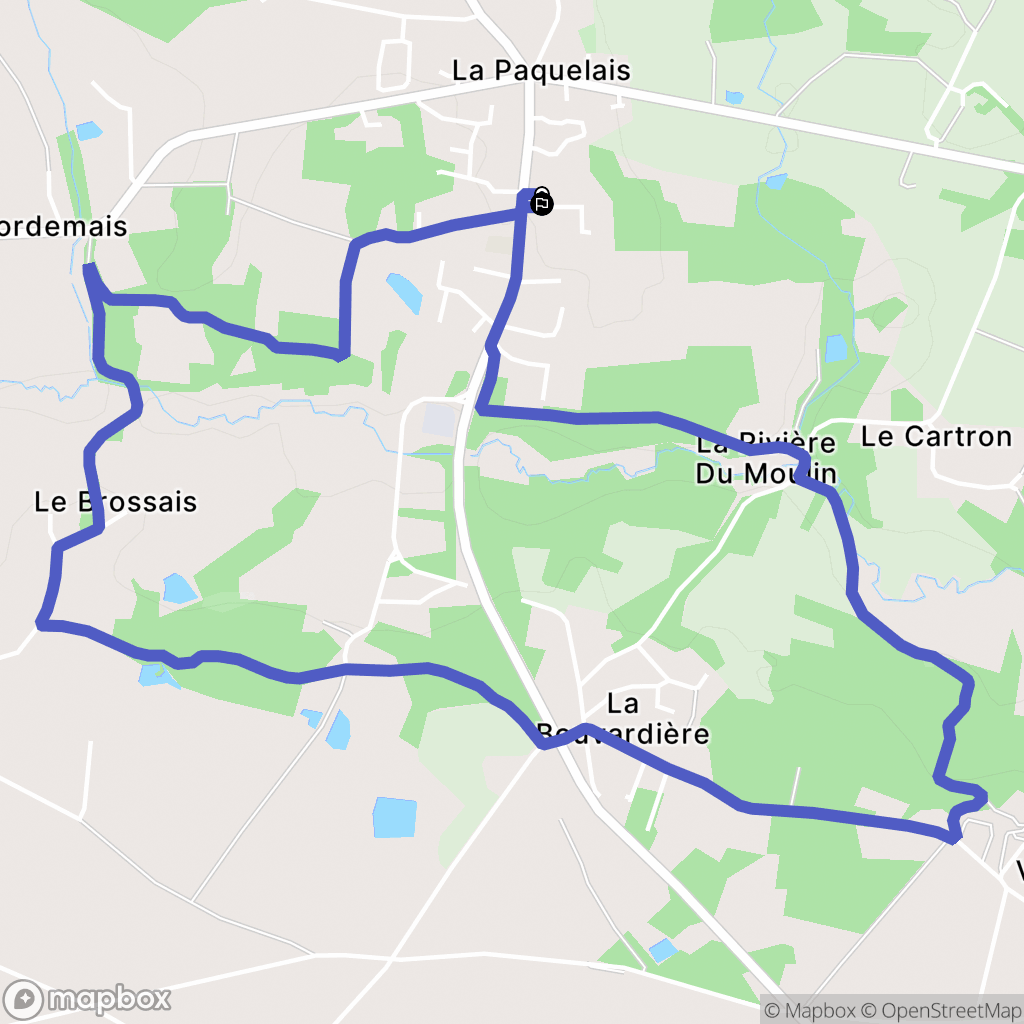 Vigneux-de-Bretagne : carte du parcours de randonnée - France