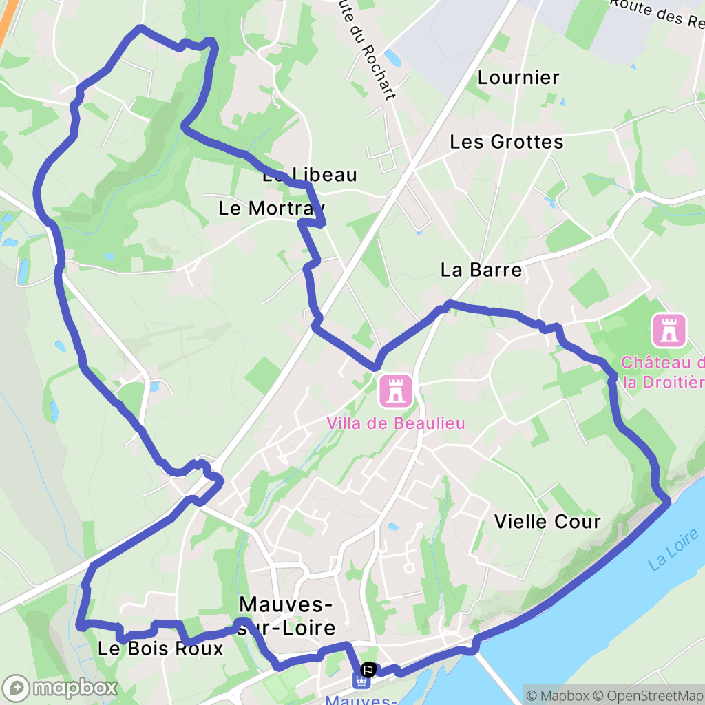 Mauves-sur-Loire : carte du parcours de randonnée - France
