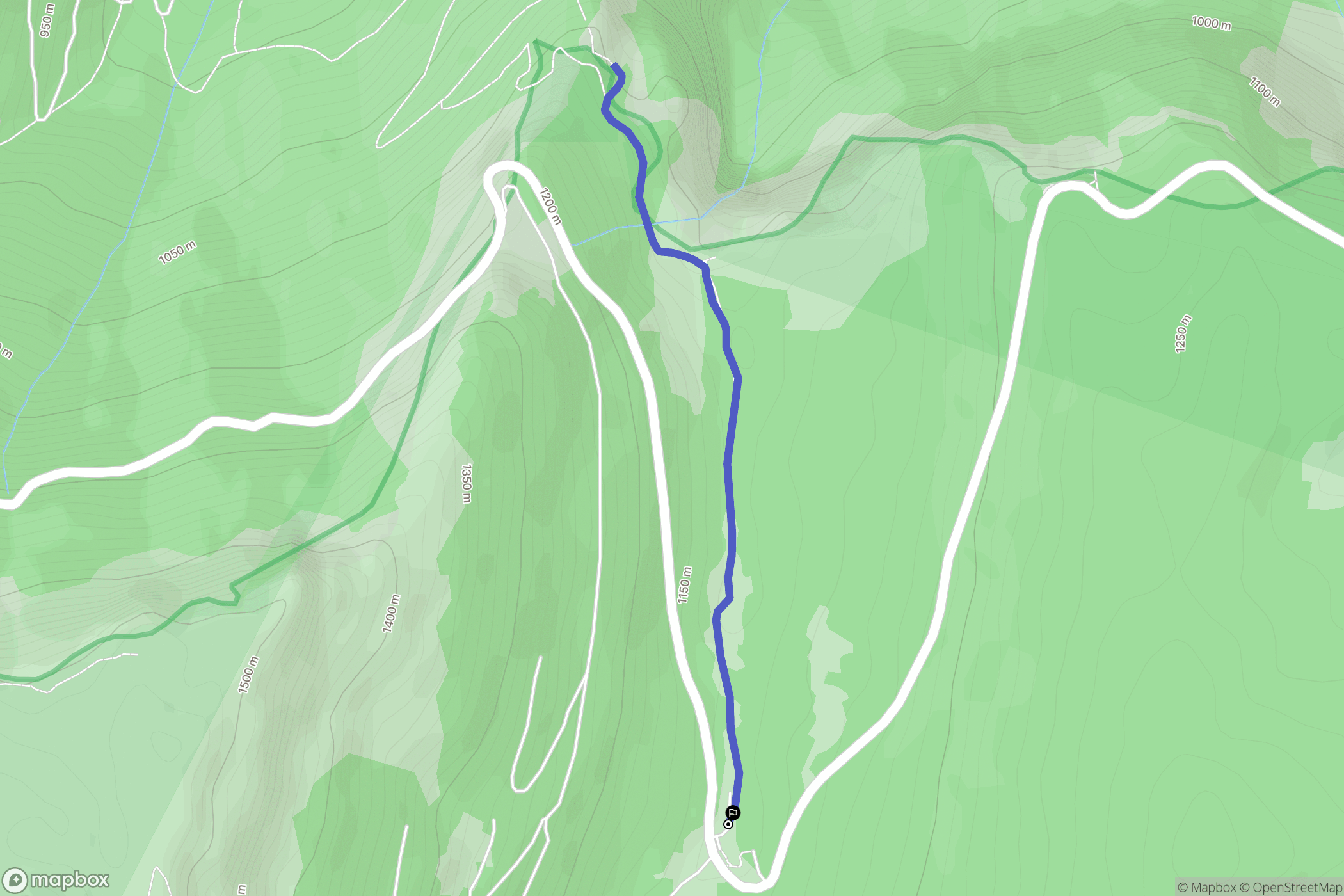Ambel : carte du parcours de randonnée - France