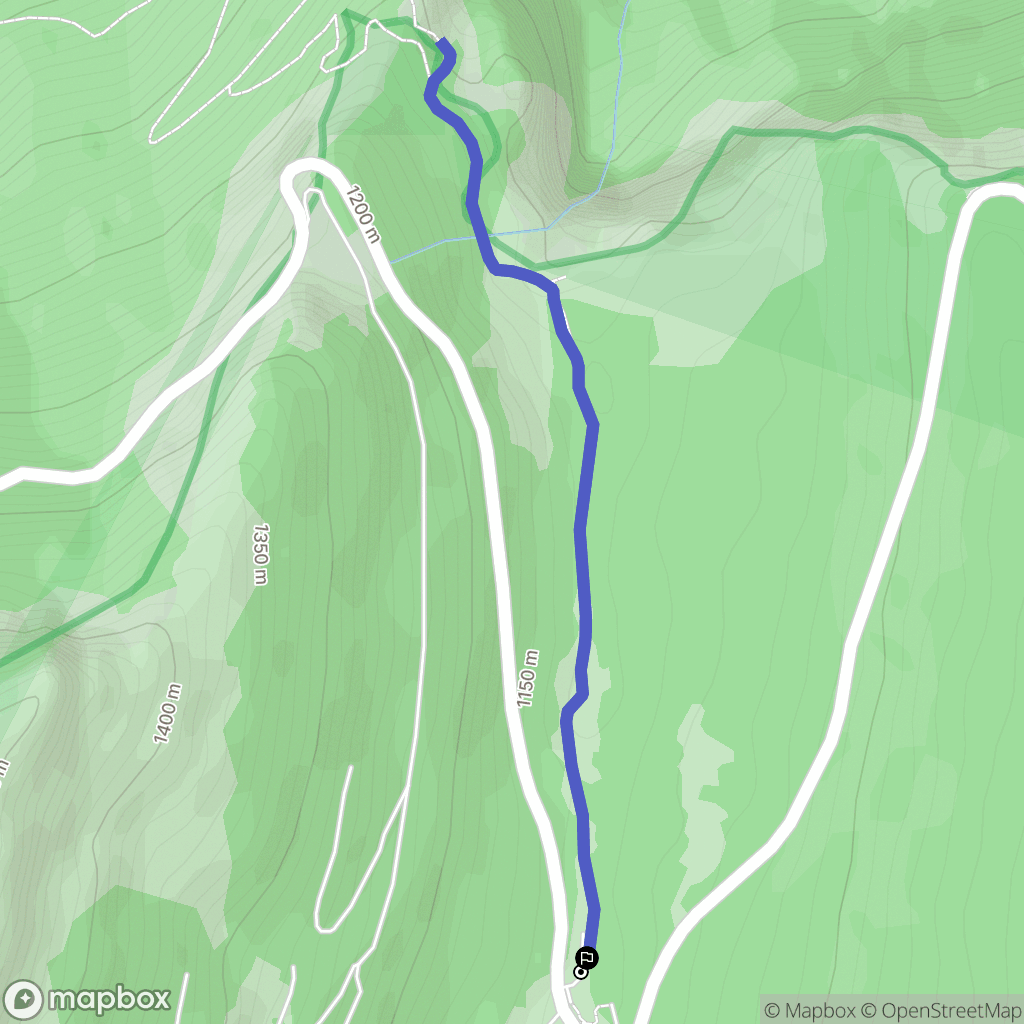 Ambel : carte du parcours de randonnée - France