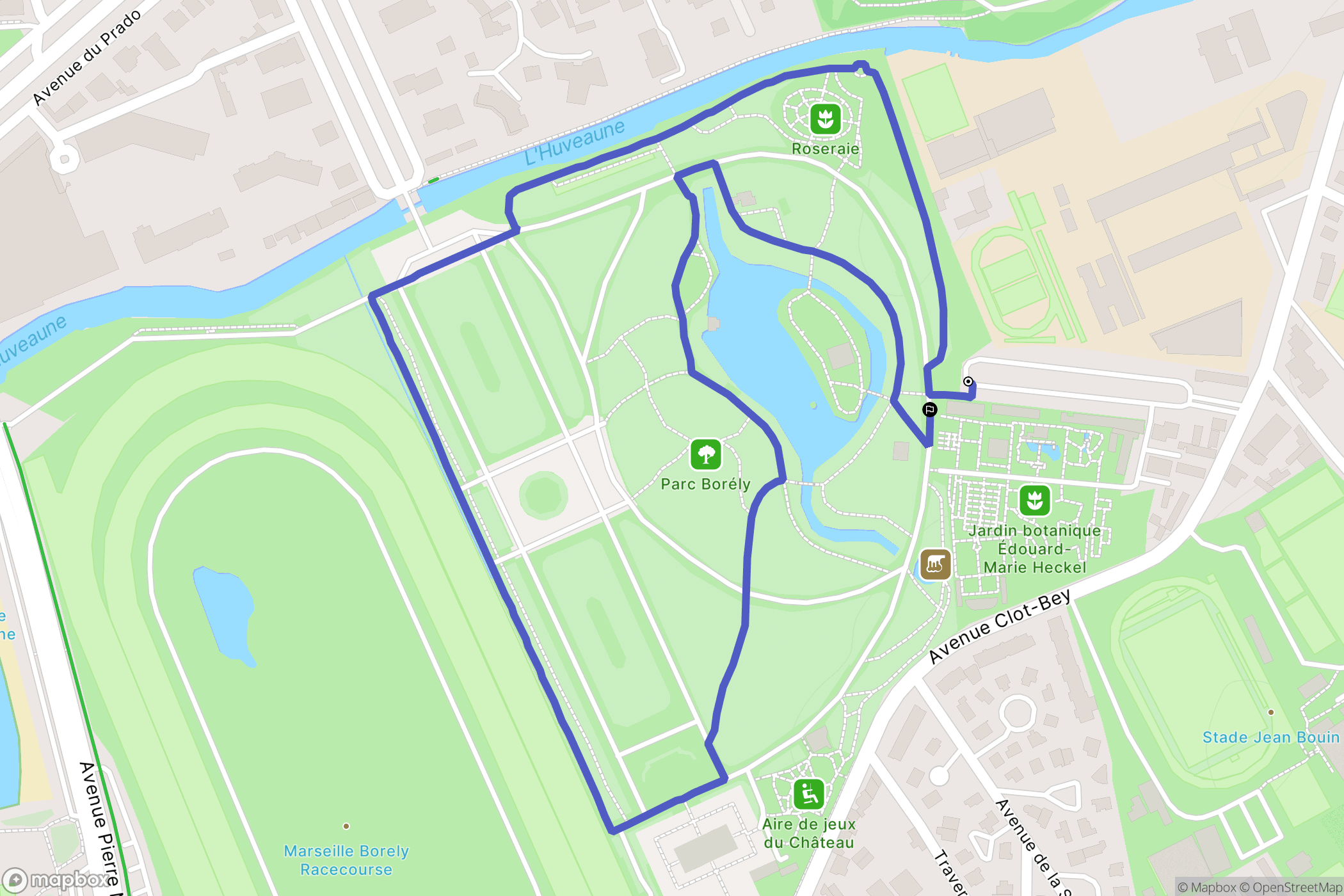 Marseille : carte du parcours de randonnée - France
