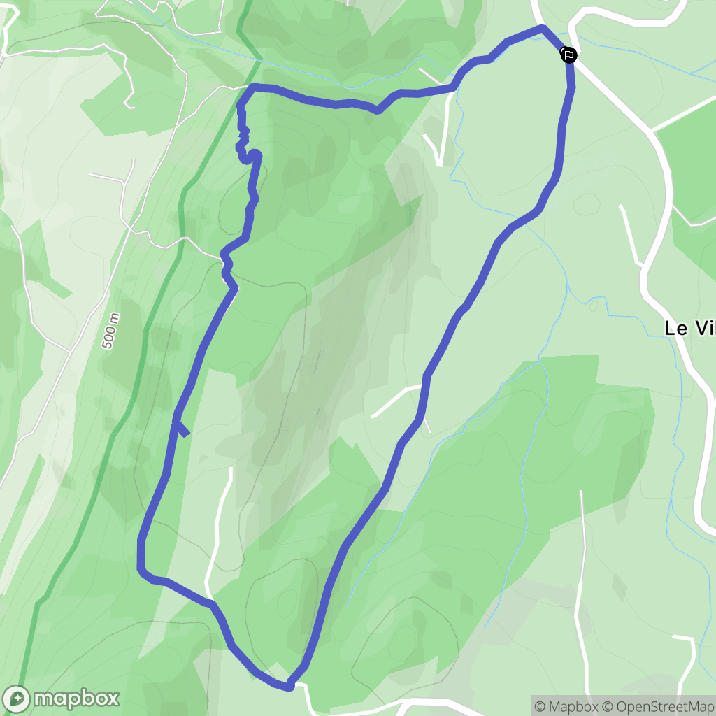Attignat-Oncin : carte du parcours de randonnée - France