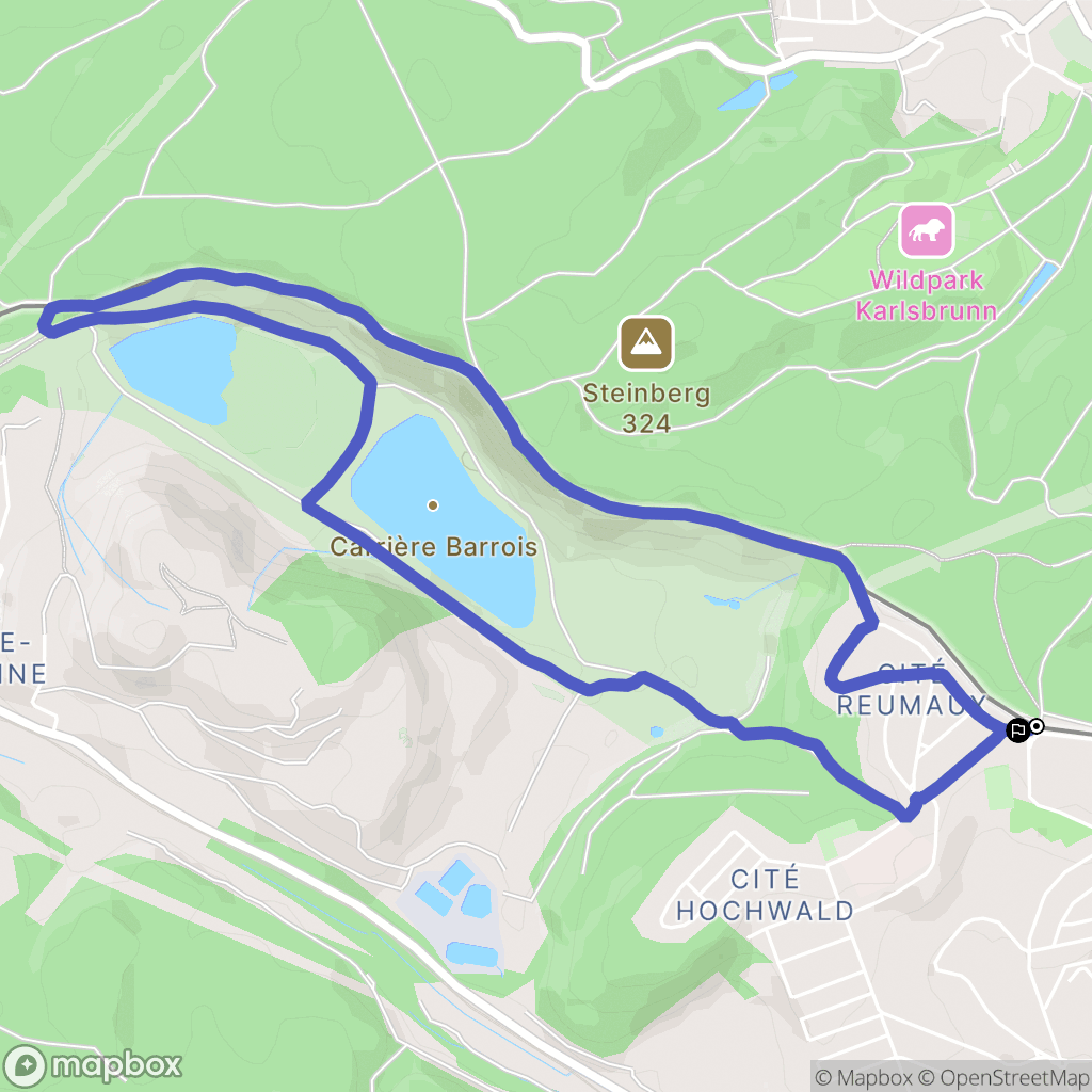 Freyming-Merlebach : carte du parcours de randonnée - France