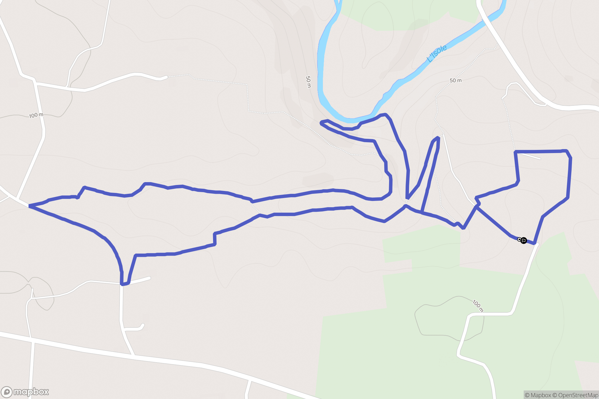 Bannalec : carte du parcours de randonnée - France