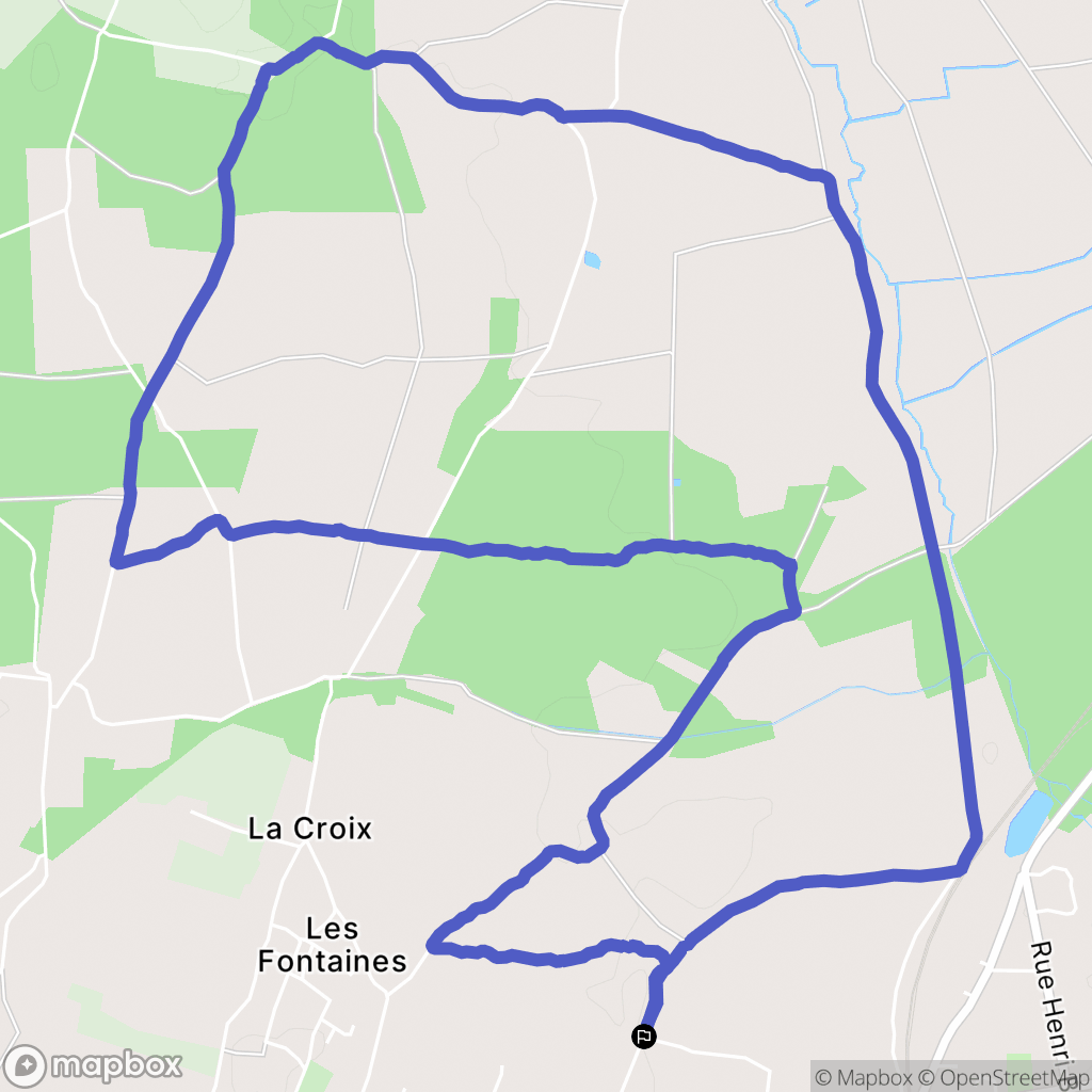 Saint-Yzan-de-Soudiac : carte du parcours de randonnée - France