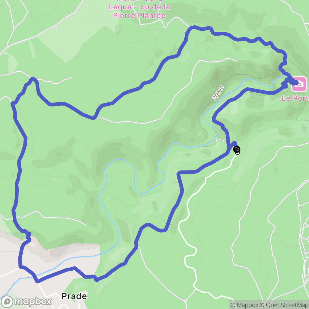 Lussan : carte du parcours de randonnée - France