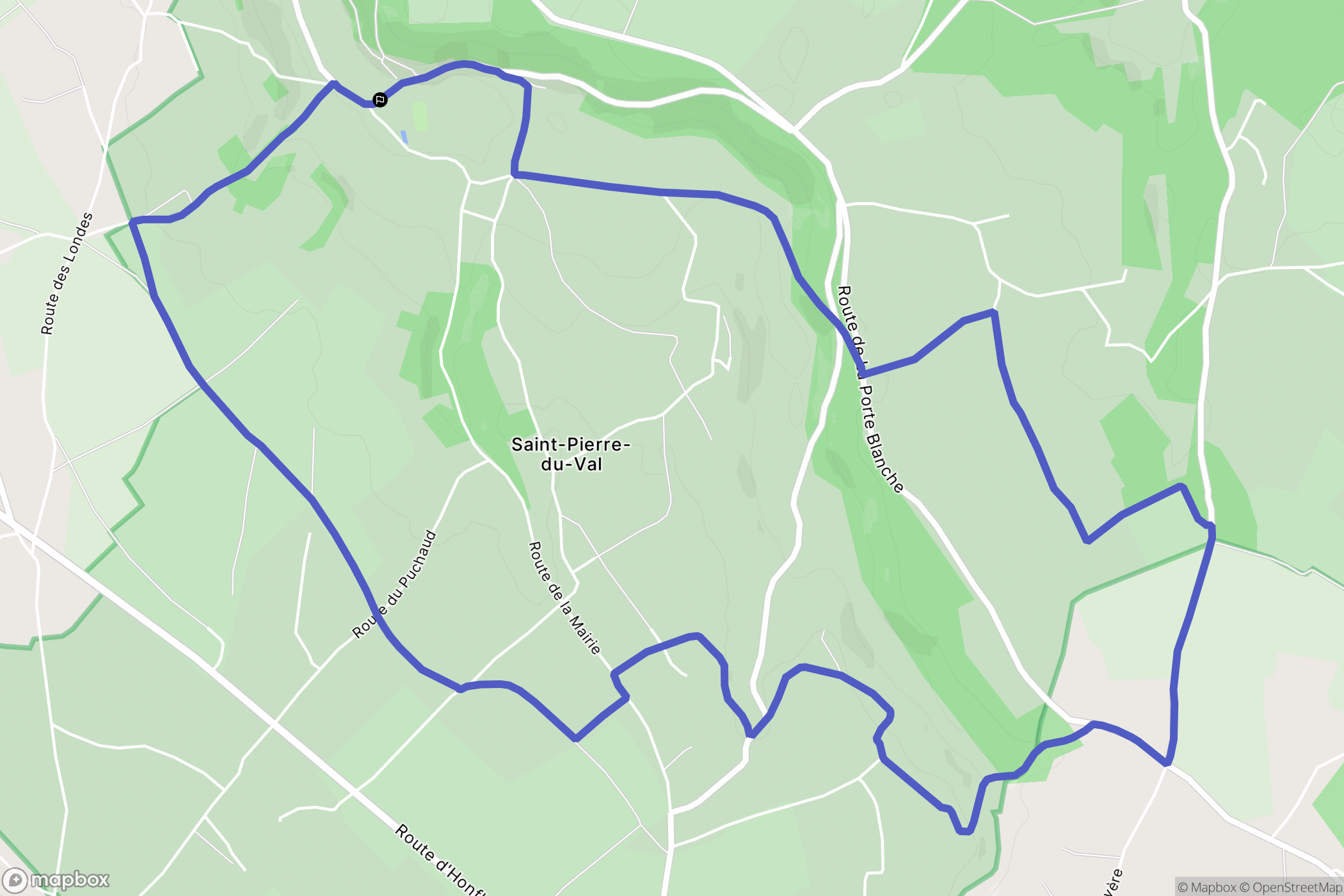 Saint-Pierre-du-Val : carte du parcours de randonnée - France
