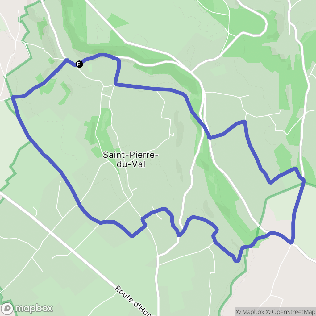 Saint-Pierre-du-Val : carte du parcours de randonnée - France