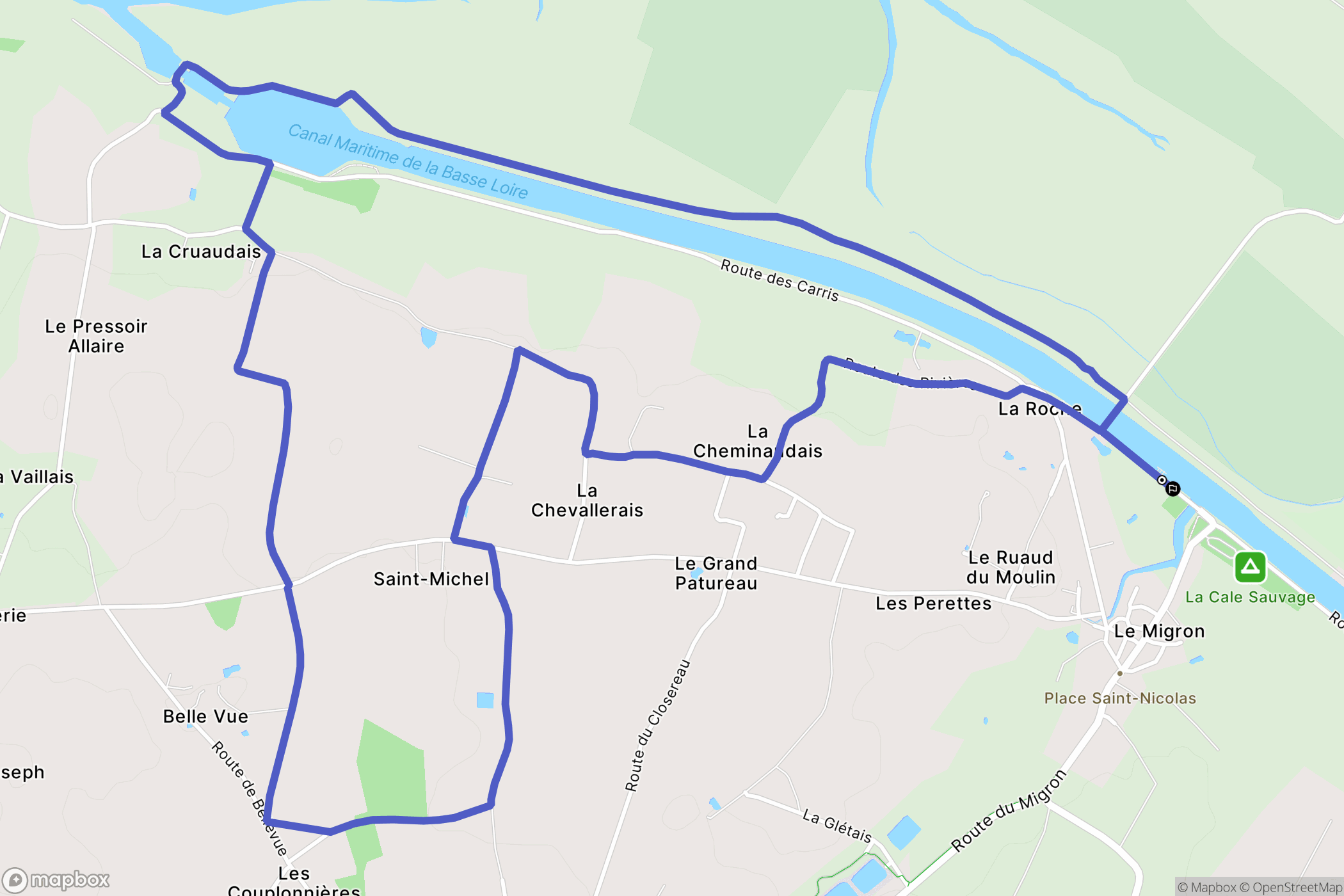 Frossay : carte du parcours de randonnée - France