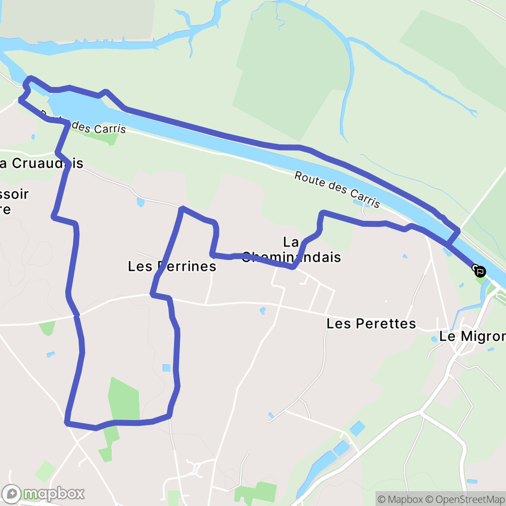 Frossay : carte du parcours de randonnée - France