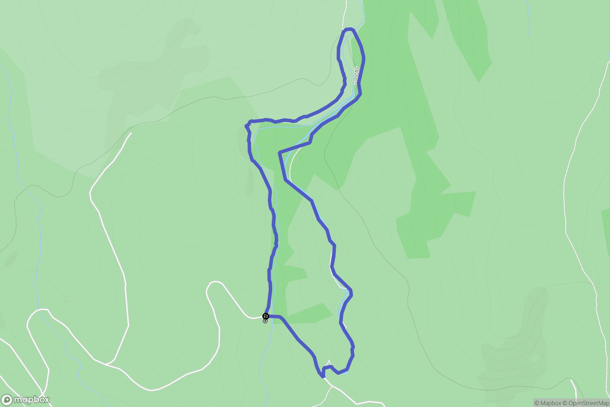 Pont-de-Montvert-Sud-Mont-Lozère : carte du parcours de randonnée - France