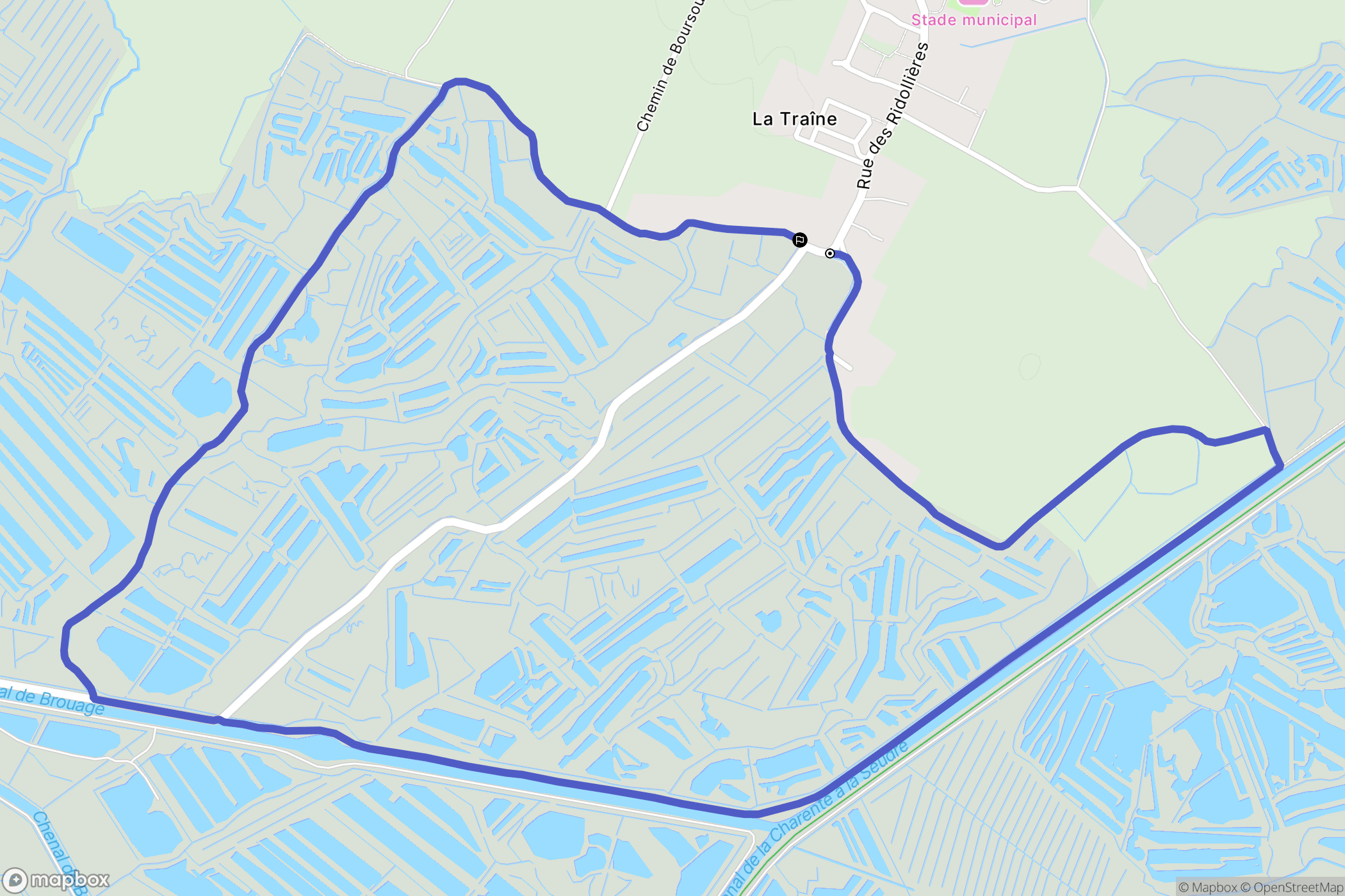 Les Boudonnières, Beaugeay : carte du parcours de randonnée - France