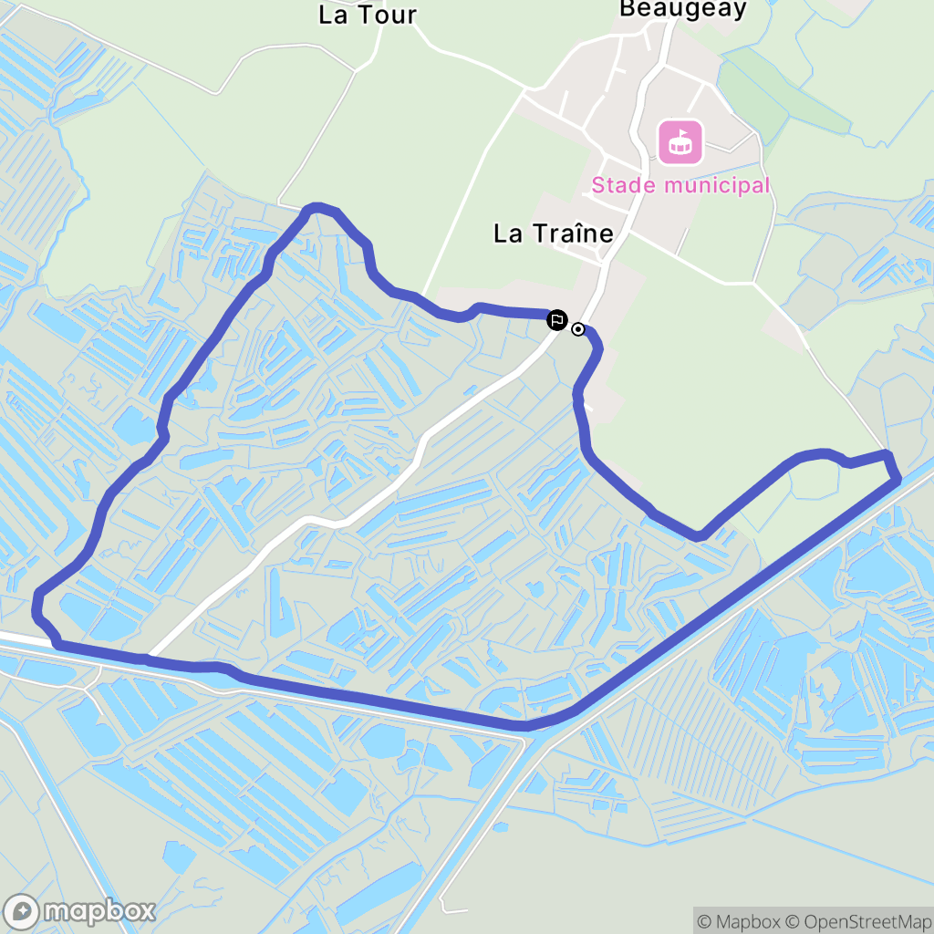 Les Boudonnières, Beaugeay : carte du parcours de randonnée - France