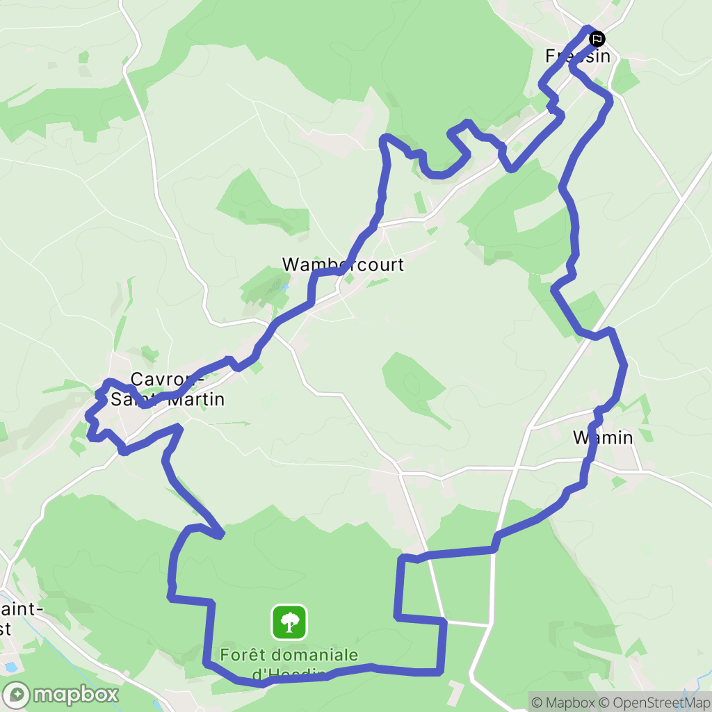 Fressin : carte du parcours de randonnée - France