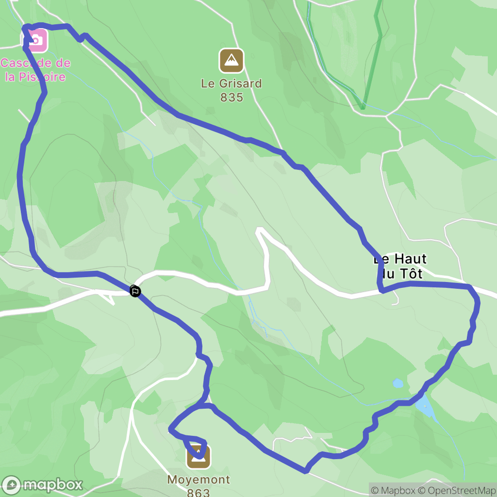 Vagney : carte du parcours de randonnée - France