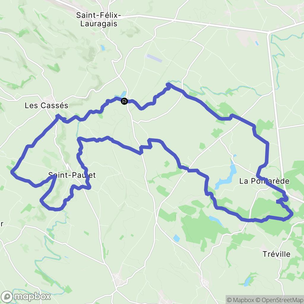 Saint-Félix-Lauragais : carte du parcours de randonnée - France