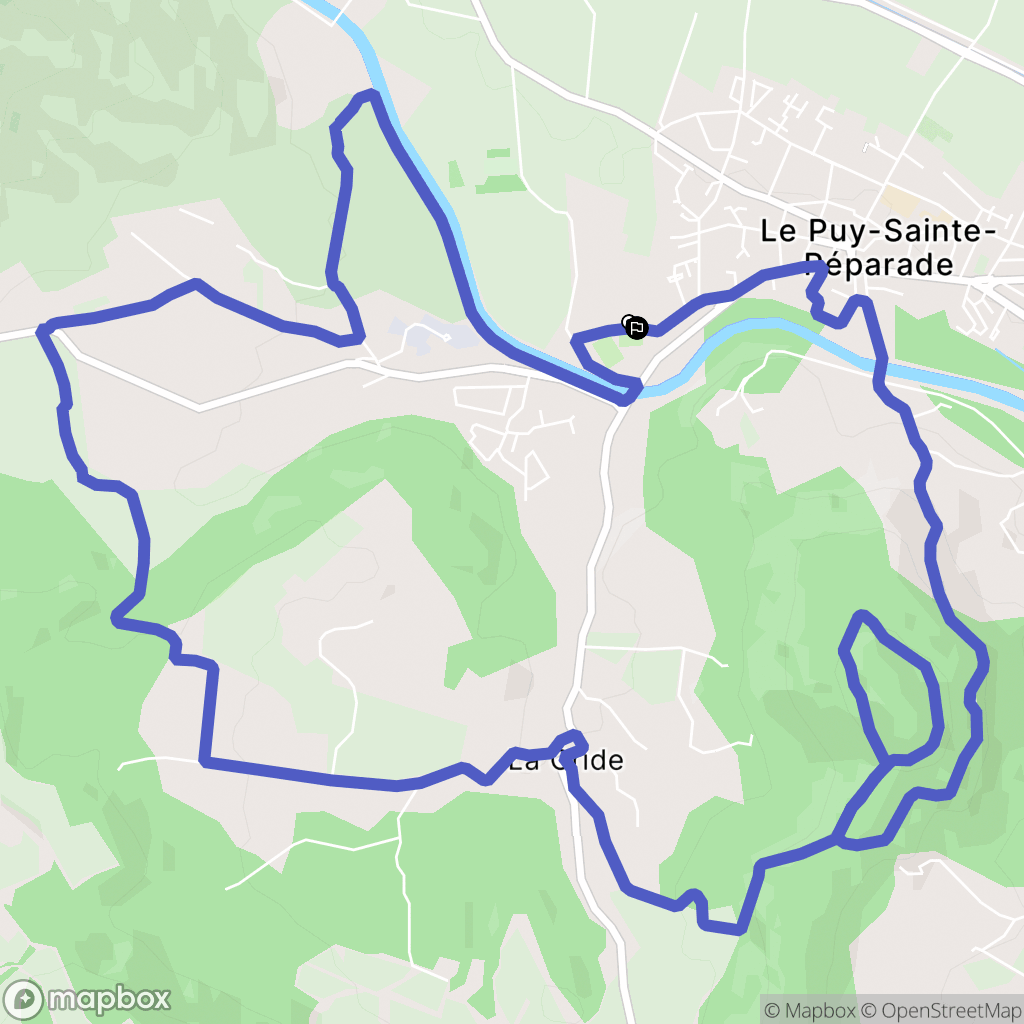 Le Puy-Sainte-Réparade : carte du parcours de randonnée - France